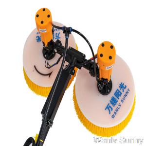 China Two Rotating Head Brush Automatic Panel Cleaning Machine for Cold Water Cleaning on sale