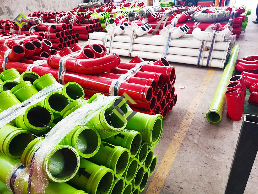 Straight Concrete Pump Pipeline Double Layer Pipe L30mm-L4000MM