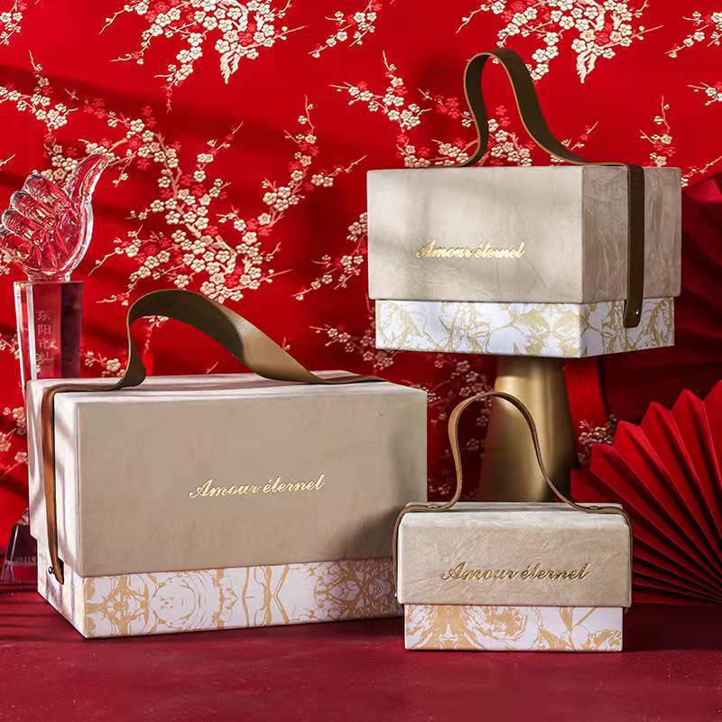 Customer's Specific Requirement Rigid Boxes Large Dress Packaging Box with Handles
