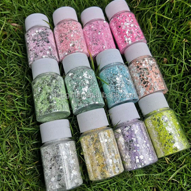 Excellent Nail Art Effect in Chunky Polyester Shifting Glitter for Mixed Chameleon Glitter