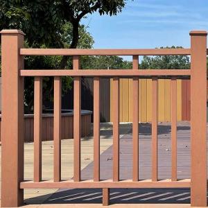 Composite WPC Hand Railing Commercial WPC Stair Railing Fire Retardant