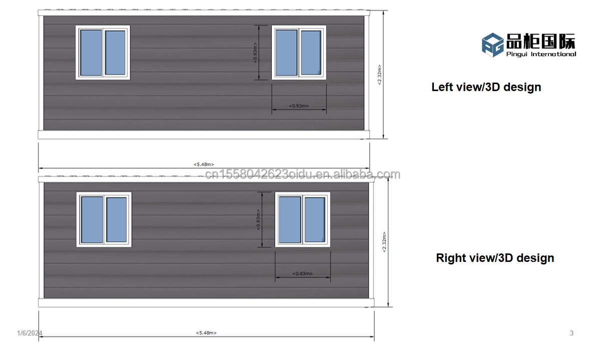 Modern 20ft Prefabricated Australia Foldable Mobile Homes Modular Extendable Container House with 3D Model/CAD Drawings
