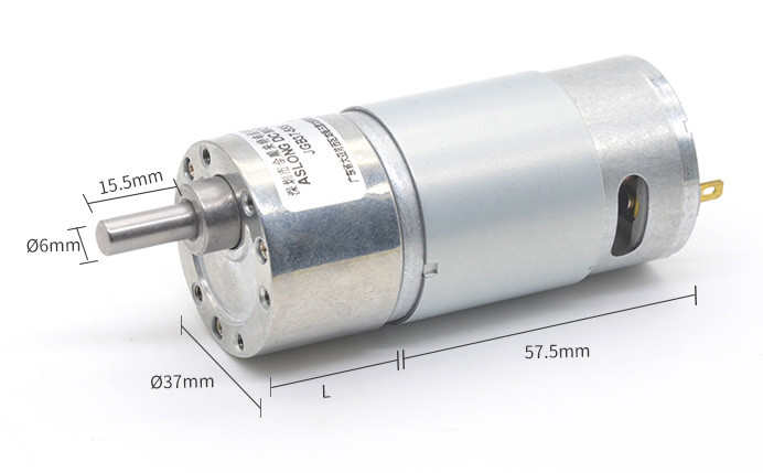High Torque Micro Planetary Gear Motor 24V 6000RPM DC Motor With Dia 37mm Reductor