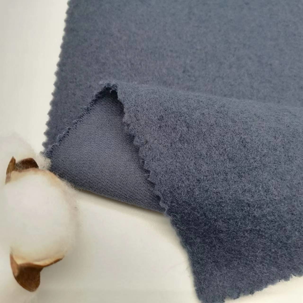 Moisture Wicking Brushed Cotton Sportswear Material Fabric 300 Gsm 150 Cm Uv Proof