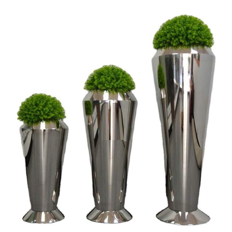 Indoor metal creative flower planter pot galvanized metal flower pots