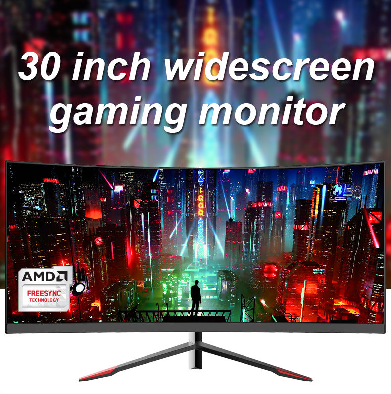 1800R 30 Inch Ultrawide Curved Monitor High Definition 8 Bit 2560x1080 Frameless