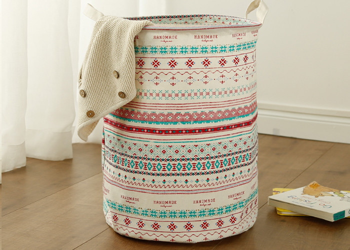 Foldable washing laundry clothes basket toy storage bag large box customized national series