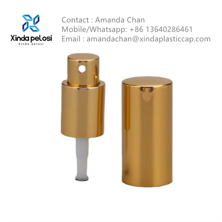 Refillable Aluminum Perfume Atomizer Fine Mist Gold Aluminum Sprayer For Bottle