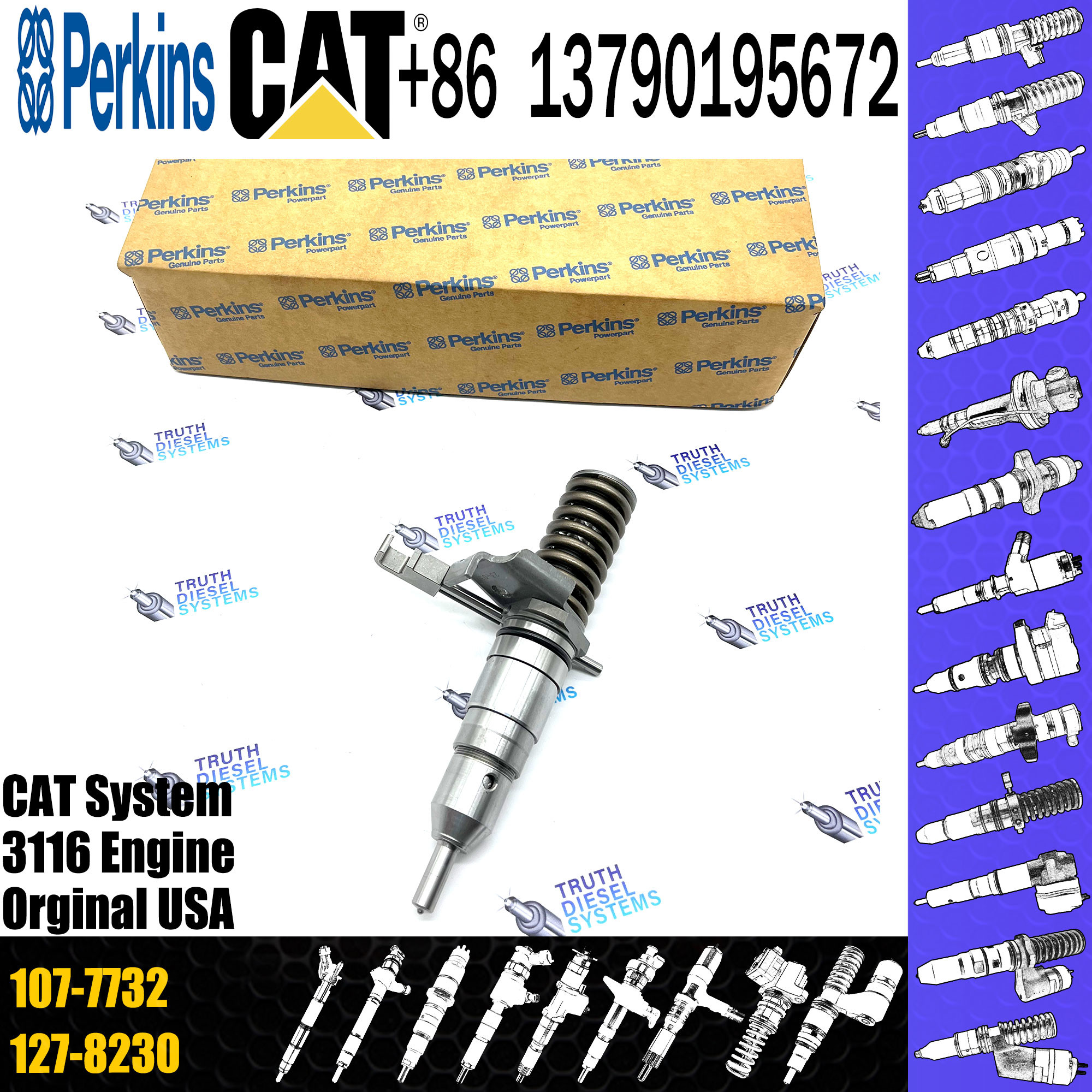 excavator bulldozer 3114 3116 3126 Diesel engine fuel injector 140-8413 diesel nozzle 127-8225 127-8230