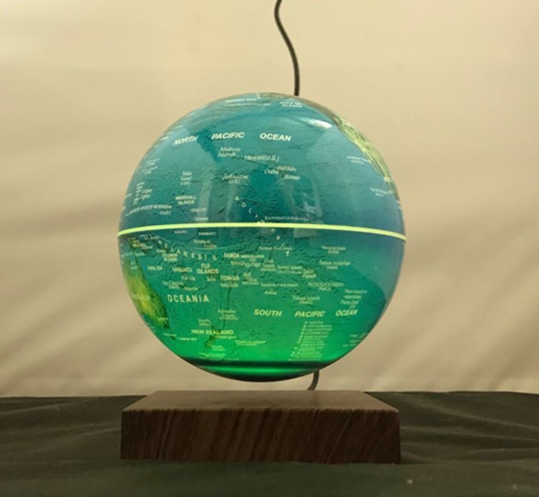 wooden base magnetic floating levitating 6inch globe lighting change colorful christmas gift