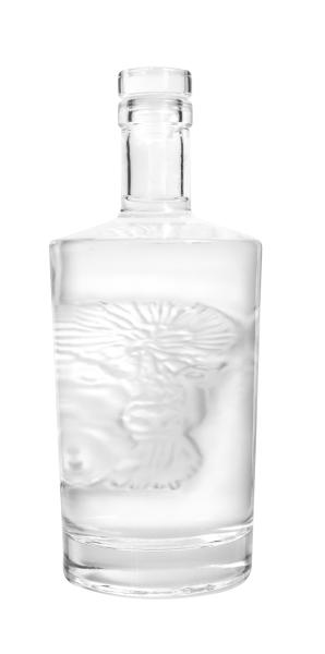 Super Flint Fancy Rum Bottle Aluminium Wooden Cork Square Glass Decanter