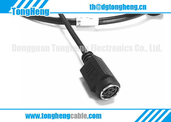 Cable Assemblies 4P Mini Power Din Connector Moulded T-009