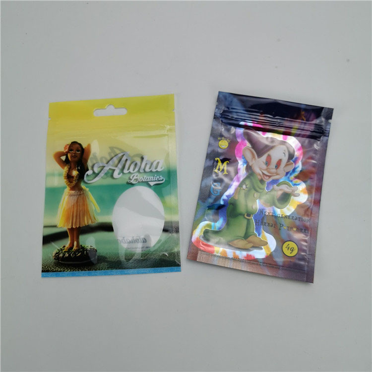 Gold Matte Color Plastic Zipper Pouch Child Resistant Bags For Gummies Packaging