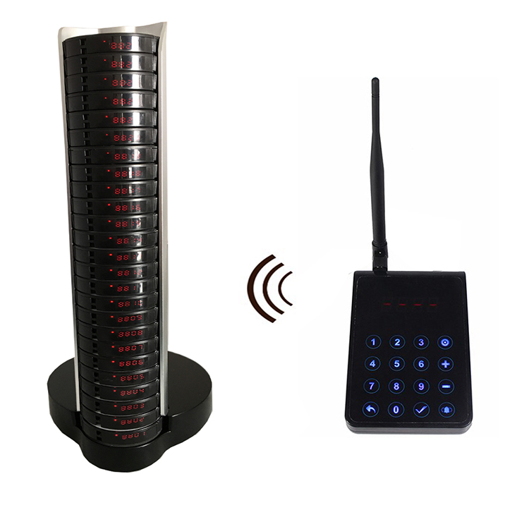 FM full waterproof guest vibrating wireless restaurant coaster pager with KPI to combine with POS system