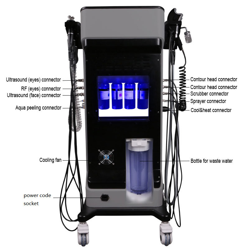 Aqua Peel Hydro Microdermabrasion Machine Vacuum 8 In 1 Hydra Facial Machine