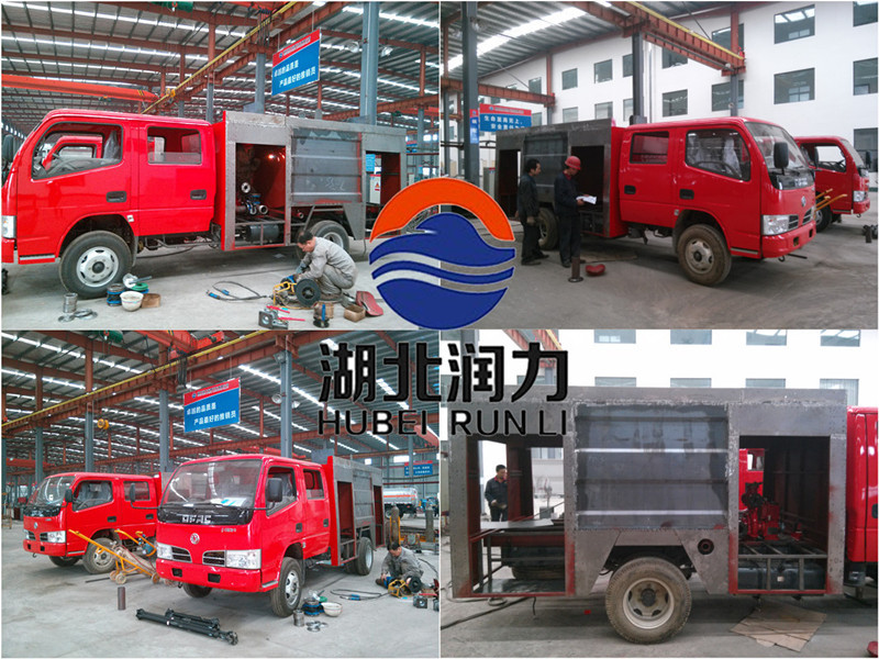 Double Cabin Fire Service Vehicle Euro 3 small fire truck Dongfeng 4x2