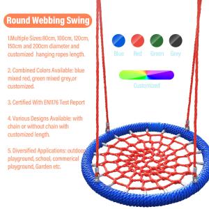  High Grade Classic Style Red Blue Bird Nest Swing for Playground with 120cm Dia and 500kg Capacity Manufactures
