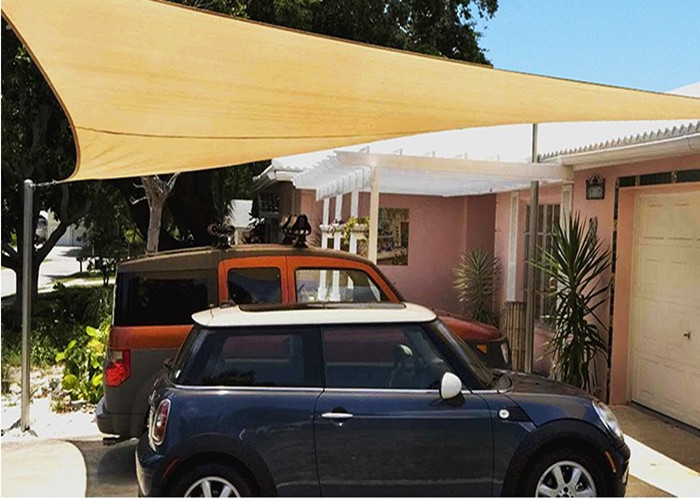 UV Treated Outdoor Garden Sails , Sand Garden Sun Shade Sail Playground