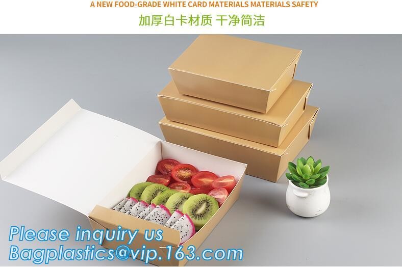 Cheap Cardboard foldable kraft paper lunch box with window,Lunch noodle fast food kraft paper box by customized logo pri