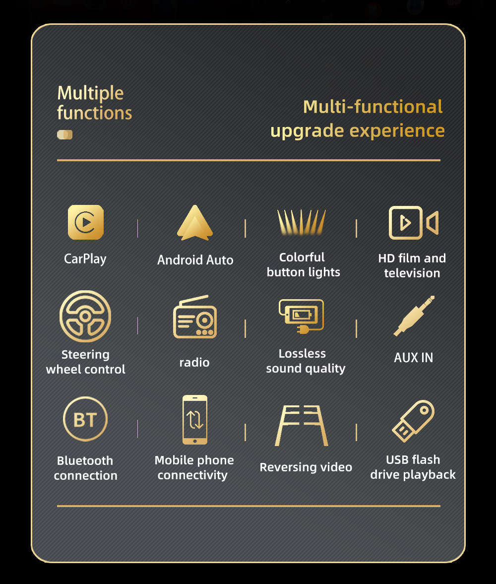 Video Player 6.86" Car Screen Player with Android Auto GPS Navigation and Radio Tuner