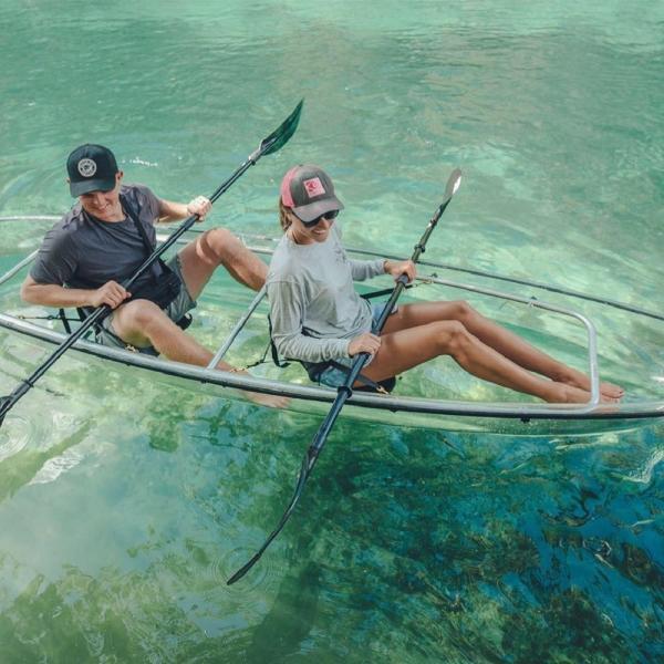 200kgs Capacity Glass Bottom Kayak Transparent Canoe Clear Crystal Kayak See