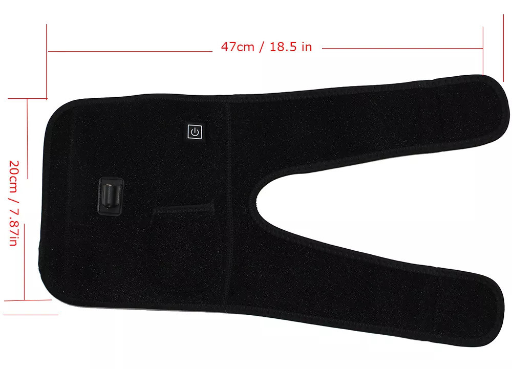 OEM Electric Heating Knee Massager , Heat Therapy Knee Wrap Brace 47×20cm size