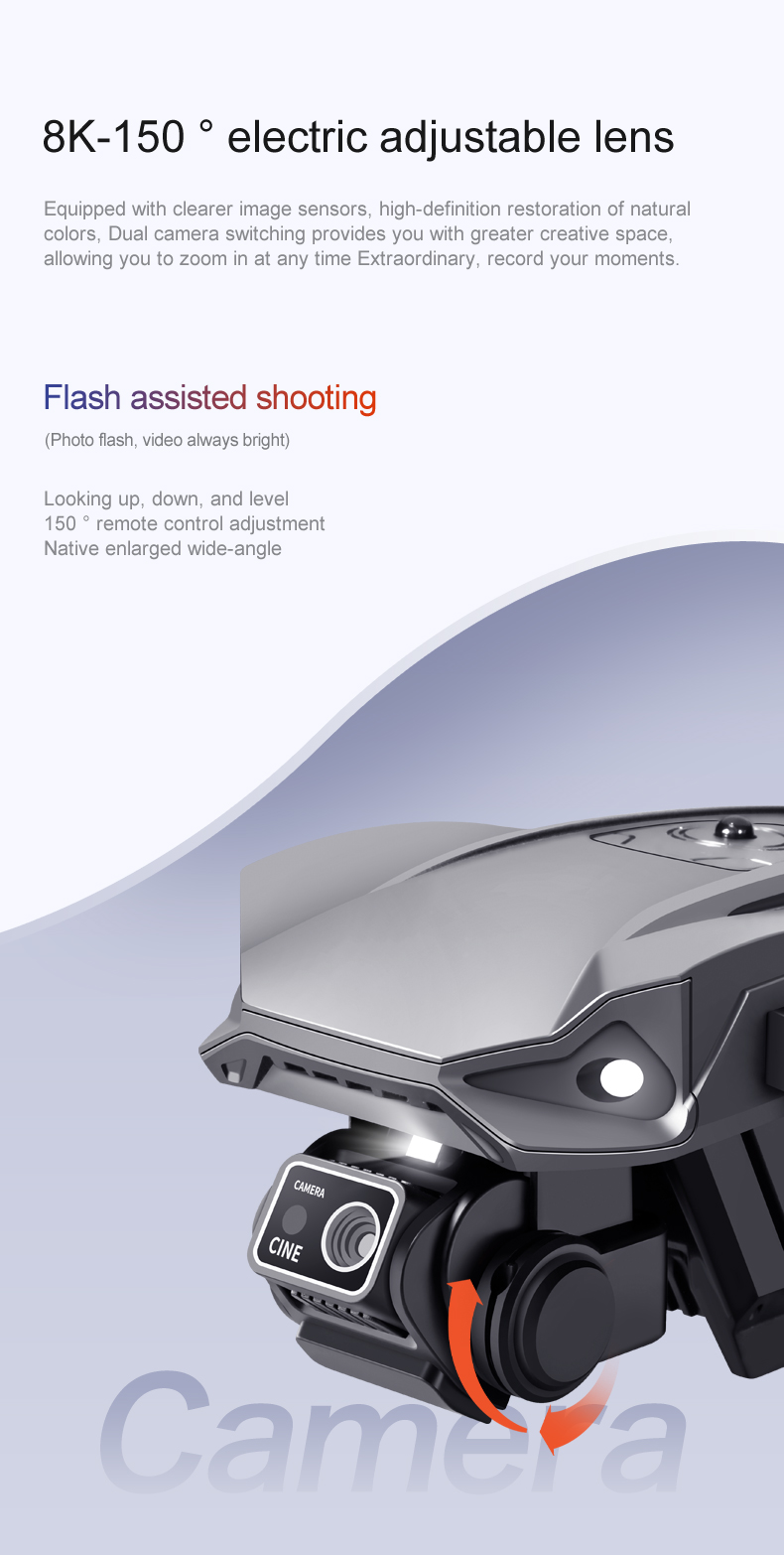 5KM Image Transmission Rg608 Pro Lift Obstacle Avoidance 8k Dual Camera Night Flash Shooting Brushless Motor 2.4g Wifi Fpv Quadcopter