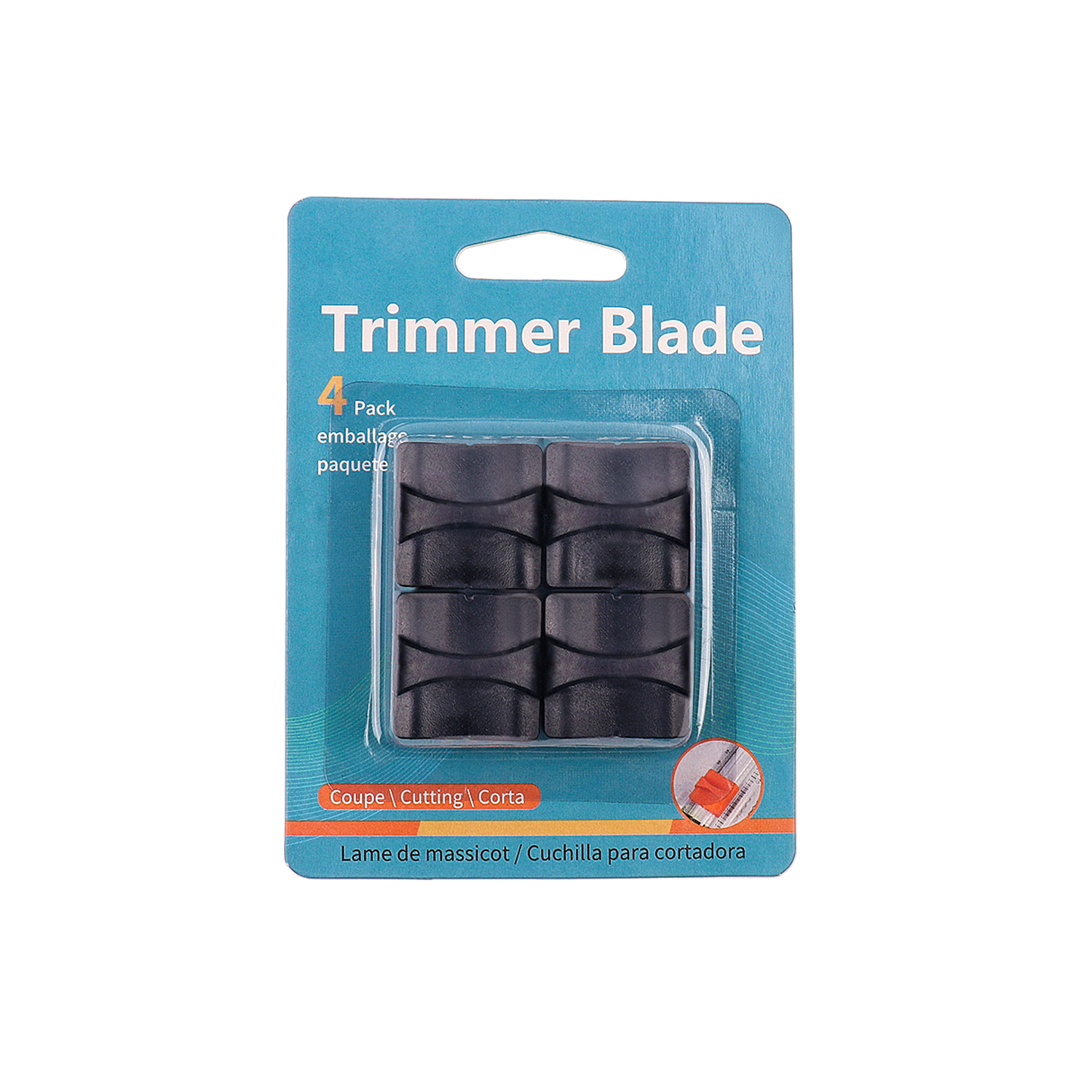 Get 4 Packs of 24*24*24mm Replaceable Safety Blades for Effortless Paper Cutting