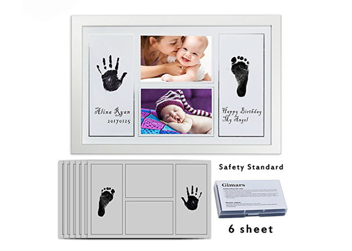 Customized DIY Baby Hand and Footprint Photo Frame Kit With Safety Ink Pad