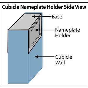 Aluminium Cubicle Name Holder Office Name Plates Custom Size