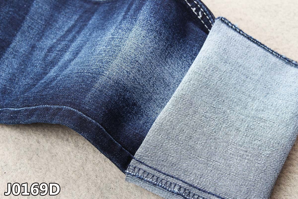 Anti Sweat 9.7 Ounce Denim Twill Fabric Function Jeans Material With Warp Slub
