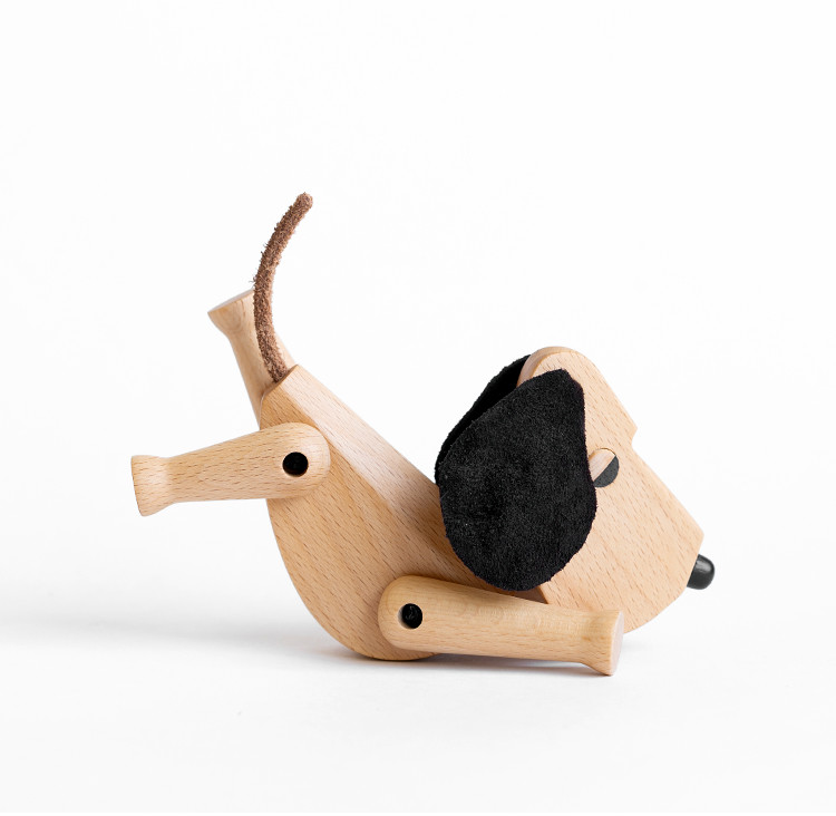 Odorless Handmade Wooden Toys Tabletop Small Wooden Animal Multiple Color
