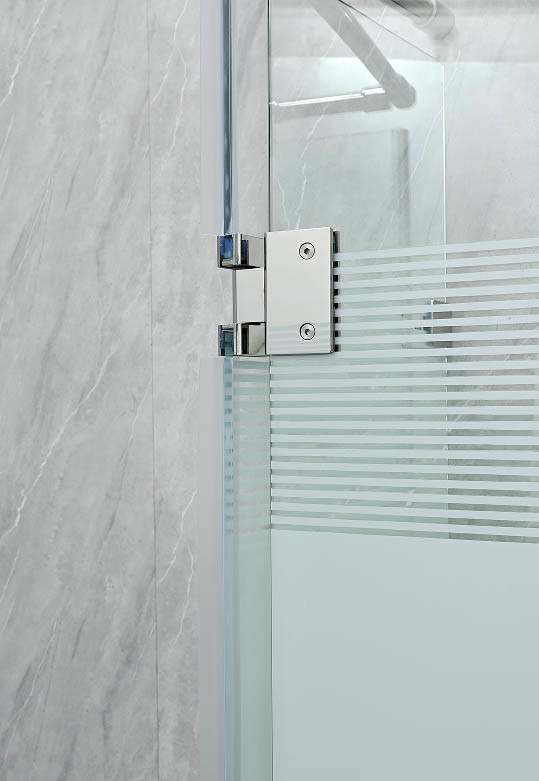 Affordable Shower Enclosures With White Printing Glass And Aluminum Frame