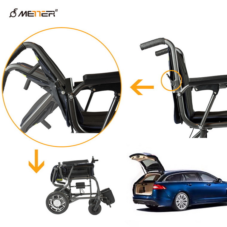 Detachable 150Watts ISO13485 Four Wheel Drive Wheelchair