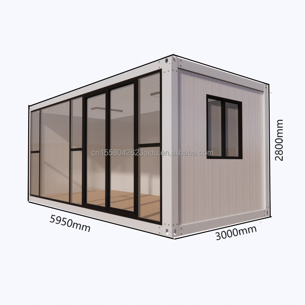 Galvanized Steel Bending 20ft Prefabricated Modular Steel Housing Eco-Friendly Container Homes for Outdoor Living Store