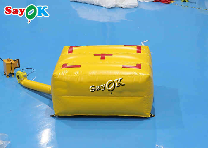 2x2x1mH Custom Inflatable Products Yellow Fire Fighting Airbag Emergency Rescue Safety Air Cushion