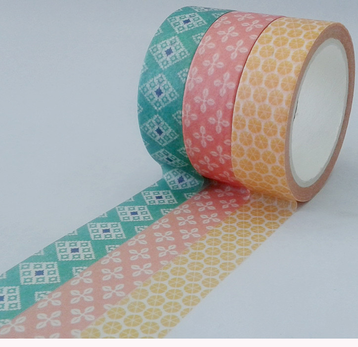 Coloring Narrow Washi Paper Tape , Removable Decorative Tape Fit Artwork