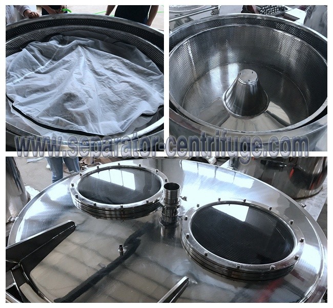 PLC Control Manual Chemical Centrifuge , Plant Extraction Alcohol Solution Dewatering Centrifuge