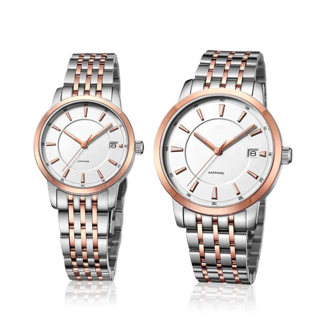 Ladies Fashion Wrist Watch Stainless Steel Quartz Couple Lovers Watch OEM Men Fashion Watch