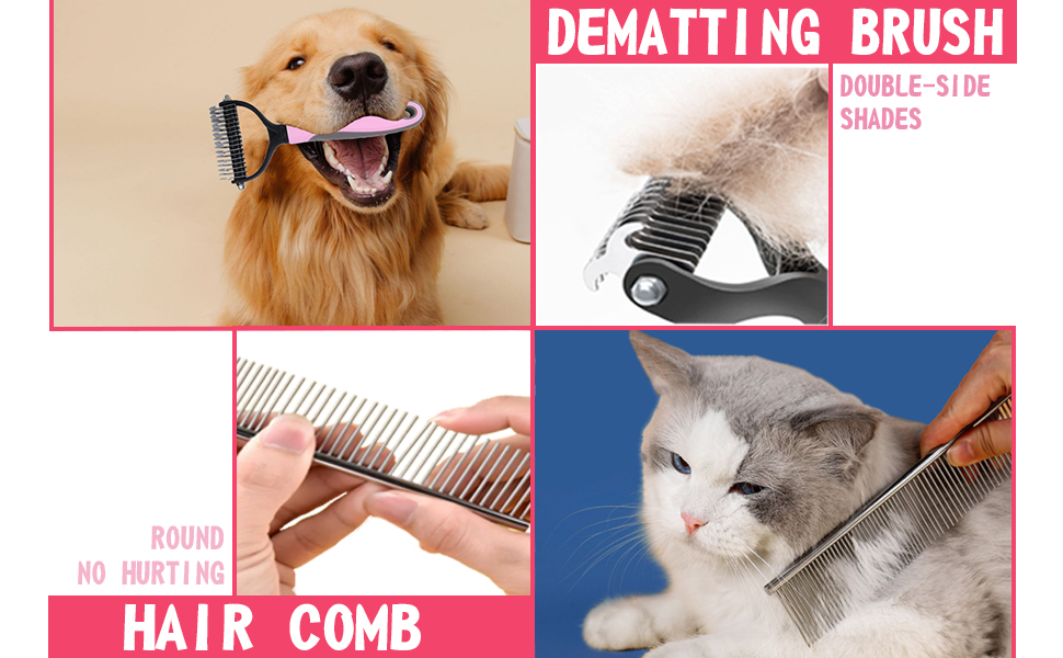 Dog grooming brush kit a+4