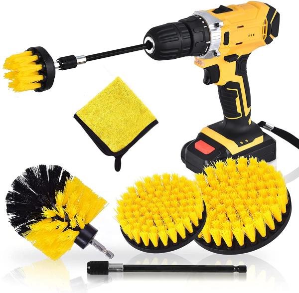 6 Pieces 0.5 kg Power Scrubber Electric Drill Cleaning Brushes Set Bathroom