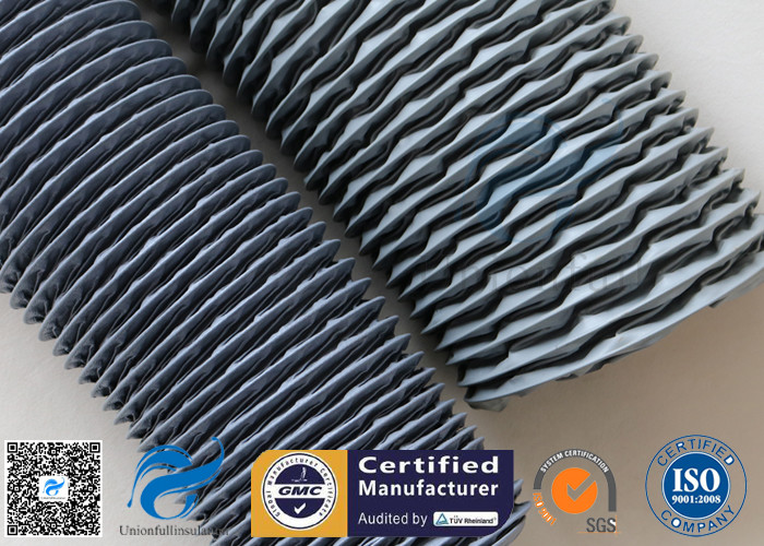 Fire Resistant 200℃ PVC Coated Fiberglass Fabric Flexible Air Duct For Ventilation