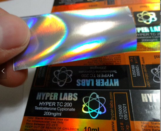 Custom Hologram Label Maker for Tren E 10ml Vials Glossy Finish