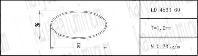 6000 Series Oval Aluminium Extrusion Pipe For Auto Luggage Racks