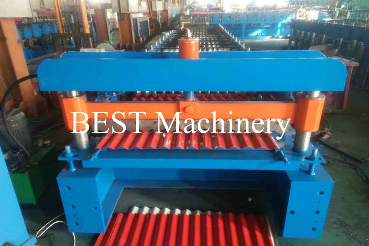 Building Roofing Sheet Roll Forming Machine , Roofing Sheet Making Machine