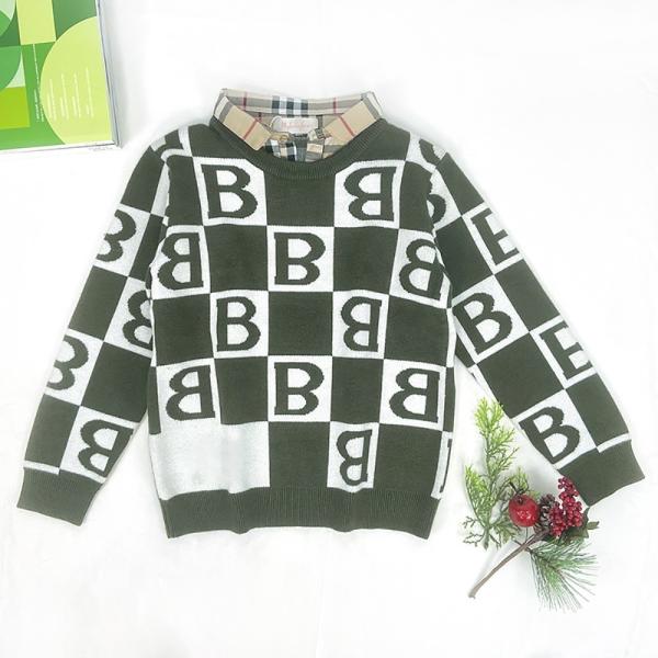 Children's autumn boys' jacquard knitted sweater Polo shirt baby spring and