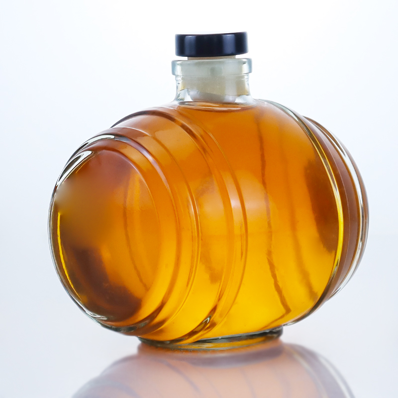 Decal Surface Handling Clear Flint Glass Bottle for Gin Rum Champagne Brandy Whisky Liquor 750ml