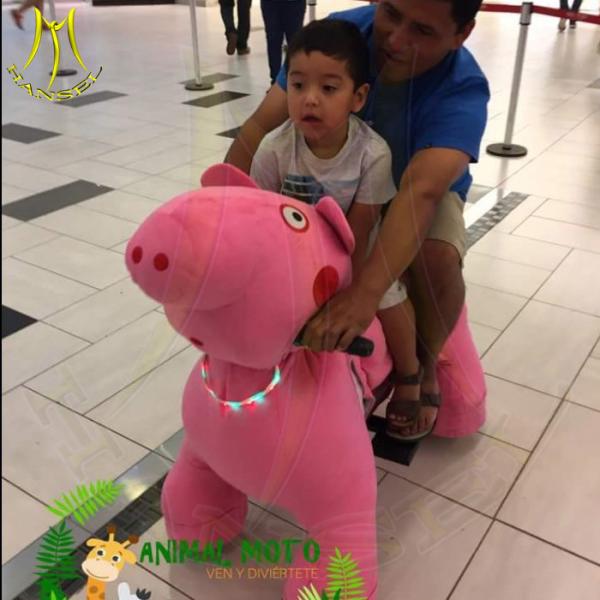 Hansel amusement coin operated plush outdoor ride walking animals