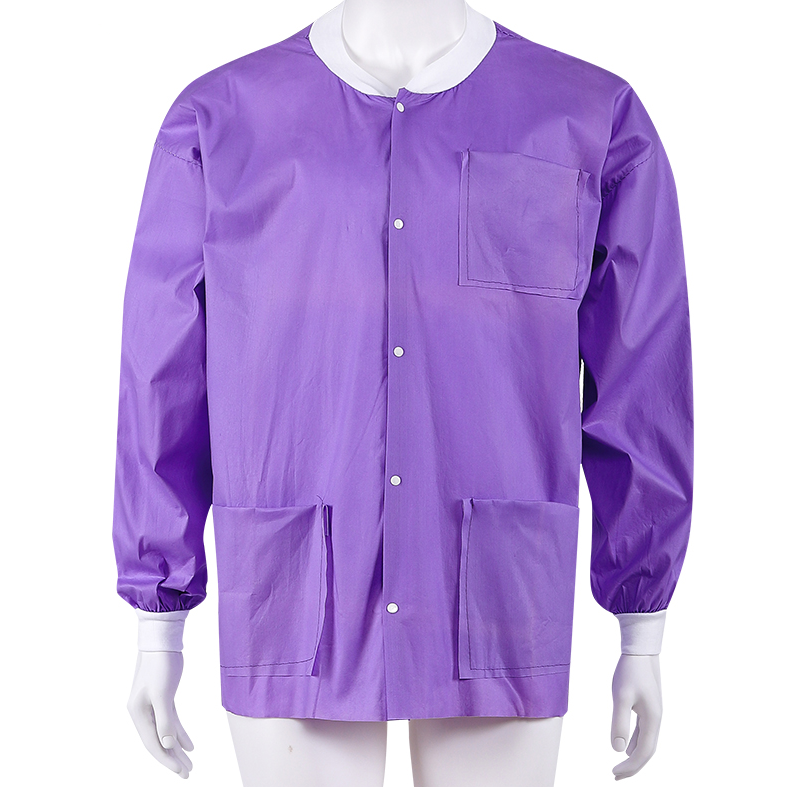 S&J Disposable nonwoven pp CPE isolation gown patient gown visitor gown lab jacket