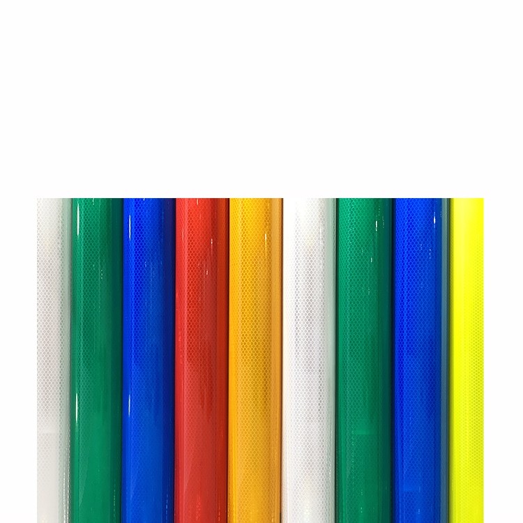 Micro Prismatic Safety Sign Reflective Sticker Film Material Printable Durable Diamond Grade